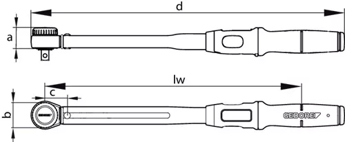 Nyomatékkulcs TORCOFIX K 1/2" 20-100 Nm (GEDORE TF-K100)