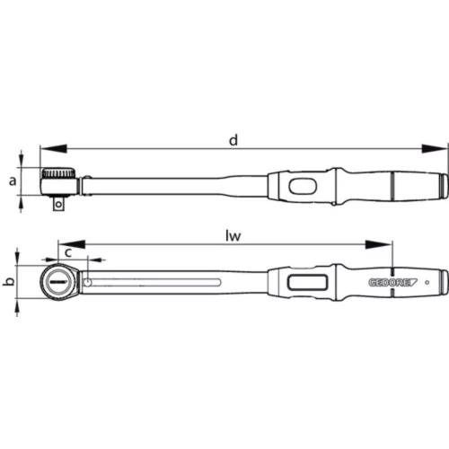 Nyomatékkulcs TORCOFIX K 3/4" 110-550 Nm (GEDORE TF-K550)