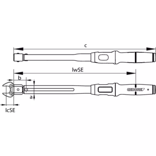 Nyomatékkulcs TORCOFIX SE 9x12, 20-100 Nm (GEDORE TF-SE100)