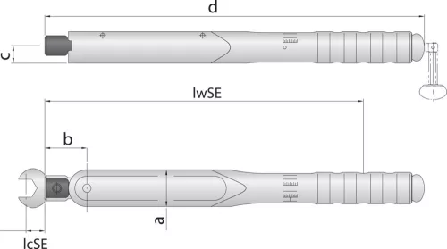 Nyomatékkulcs DREMOMETER C-SE 14x18 80-400 Nm (GEDORE 8482-01)