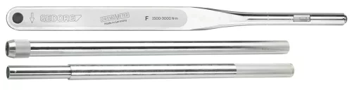 Nyomatékkulcs DREMOMETER F 1.1/2" 1500-3000 Nm, hosszabbító csővel (GEDORE 8572-01)